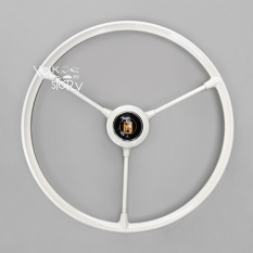 3 SPOKE STEERING WHEEL WITH HORN BUTTON IVORY