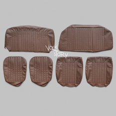 UPHOLSTERY SEAT FRONT AND REAR COVER  I BROWN I SET VW BEETLE  65 - 67