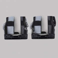 BLACK CYLINDER COVER PLATE | DUAL PORT | LEFT & RIGHT ( PAIR )
