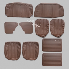UPHOLSTERY SEAT FRONT AND REAR COVER ​AND DOOR PANEL I BROWN I SET VW BEETLE  65 - 67