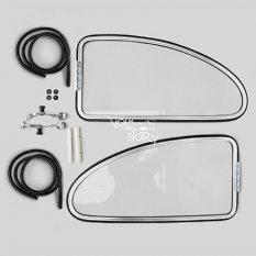 REAR QUARTER POP-OUT WINDOW KIT - BEETLE 50-64 - BOTH SIDES (PINCH WELT INCLUDED) - PAIR