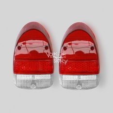 TAIL LIGHT LENS RED WHITE FOR BEETLE 68-72 (STD 73)