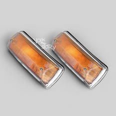 FRONT TURN SIGNAL LIGHT FULL COMPLETE ASSEMBLY WITH SEALS PAIR LATE BAY WINDOW BUS 1968 - 1972